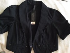Topshop Black Cropped Jacket