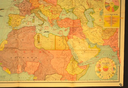 Mapa de Europa/N. Atlantic Segunda Guerra Mundial 1936 con armamento del ejército y la marina mundial mostrado - Imagen 7 de 22