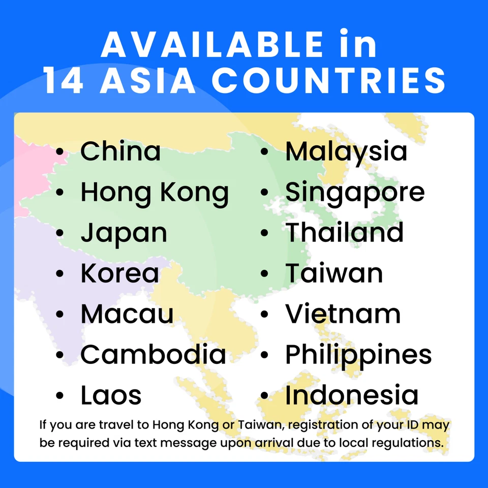 Asia SIM Card - 30GB High-Speed, 30 Day JetSim/Travel SIM - Image 2 of 4