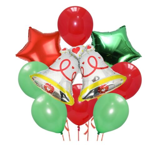 Frohe Weihnachten Ballons Helium rot & grün Weihnachten Weihnachtsmann Geburtstag Party Dekor UK - Bild 24 von 28