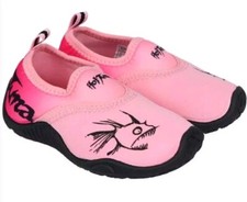 🩴🏝 Hot Tuna Kinder Kleinkinder Mädchen Aqua Wasser Schuhe Größe UK 1 EUR 33 Pink/Schwarz