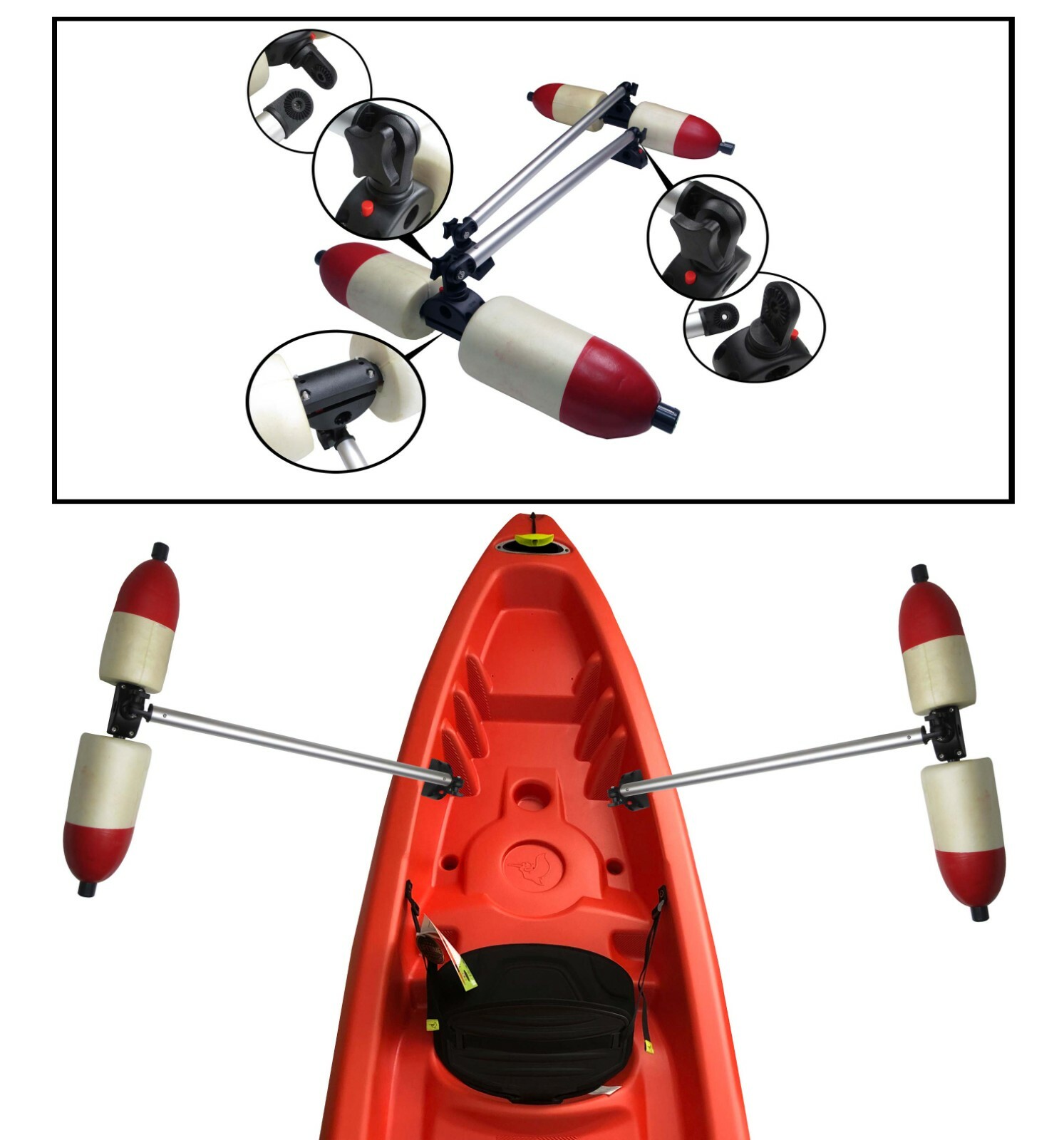 Canoe Pvc Stabilizer System Outrigger Arms Fishing