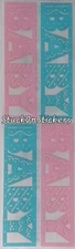 3 Strips Mrs Grossman`s BABY BLOCK TITLE Paper Whisper  1999 Stickers Vintage