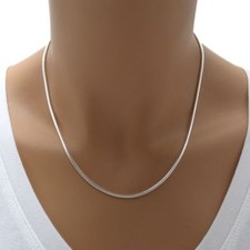 925 Sterling Silver Round Snake Chain - 060 Gauge 2.1 mm - Made in Italy