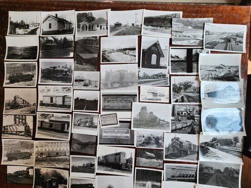 53 Railroad Photos Collection Locomotives Steam & Diesel Engines Depots Bridges 