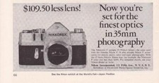 RARE 1964 Nikon Nikkorex F Camera Print-Ad /