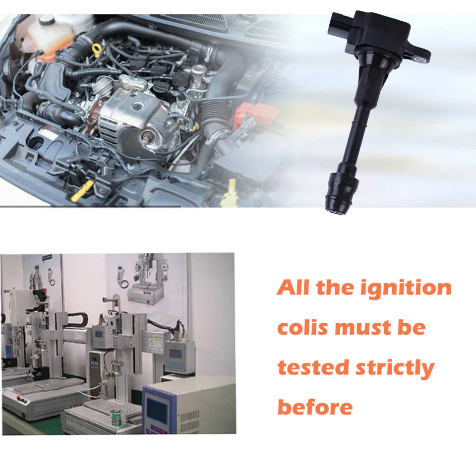 Paquete de 4 bobinas de encendido UF350 para Nissan Altima 2002 2003 2004 2005 2006 2,5 L L L4 Foto 2 de 4