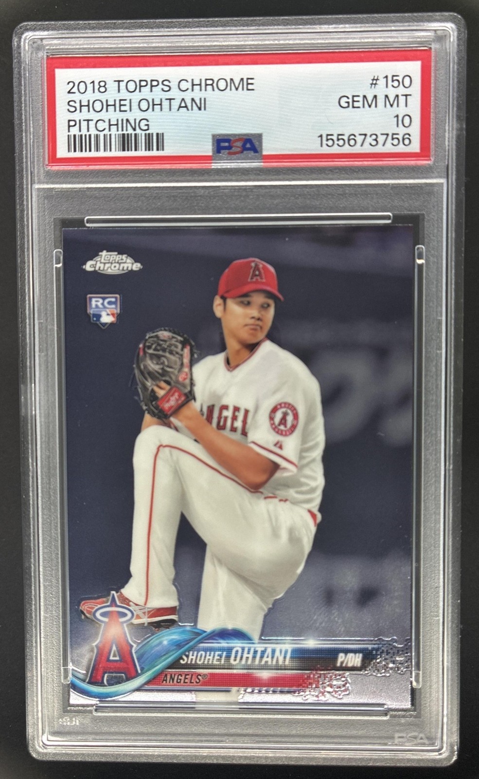 2018 Topps Chrome Shohei Ohtani RC Rookie #150 Angels PSA 10 GEM MINT (A)