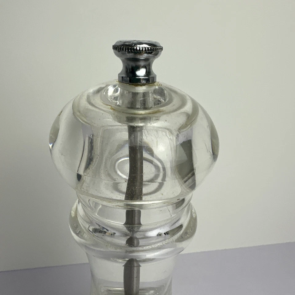 Molinillo Ajustable Transparente Peugeot Salero Roca Pimienta Grano Acrílico Foto 2 de 4