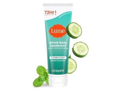 Body Deodorant-Invisible Cream Tube-72 Hour Odor Control-MINT CUCUMBER-3oz NEW