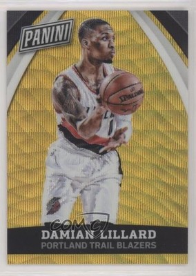 2015 Panini National Convention VIP Gold Wave Prizm 9/15 Damian Lillard #19 y8z
