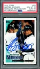 Ken Griffey Jr. & Ichiro Suzuki Auto 2010 Topps Card #515 Mariners PSA 10 Sig