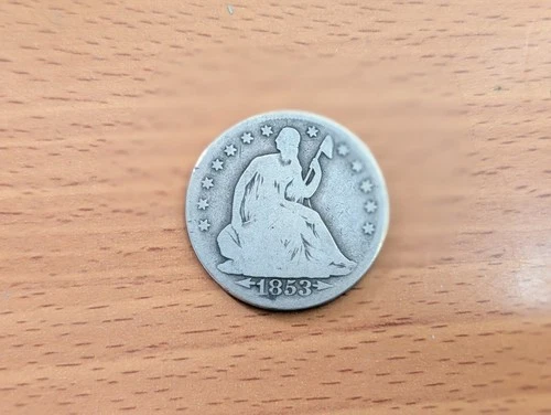 1853 Seated Liberty Half Dollar 50C 90% Silver US Coin