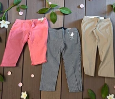 Lane Bryant Women’s Pants Lot Of 3 Size 20 NWT  Tan Print Orange-