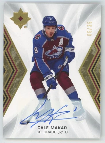 2021-22 Upper Deck Ultimate Collection Gold auto 05/35 Cale Makar Auto  Colorado