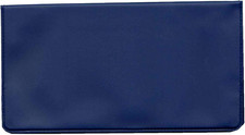 Vinyl Checkbook Cover for Top Tear Personal Checks Monaco Blue 