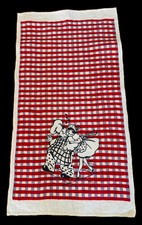 Vtg. Unused Startex Towel MAID KISSING CHEF Tag Made in USA