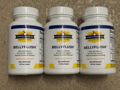 #ad 3x Lot Simple Promise BellyFlush Digestive Cleanse 60 Capsules NEW Exp 07 2027 $69.99