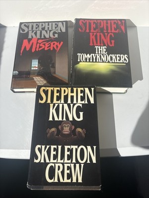 Stephen King Hardcover Book Lot of 3 Skeleton Crew Misery Tommyknockers 1985 87