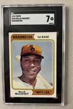 1974 TOPPS #250 WILLIE MCCOVEY WASHINGTON SGC 7 NM