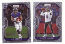 2020 Panini Prizm 1-400 Football Team Set - BALTIMORE RAVENS w/ J.K. Dobbins RC 