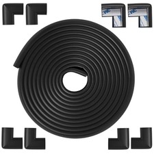 Foam Corner Protector Edge and Corner Guard, with 12.5 feet Length Black 12.5ft