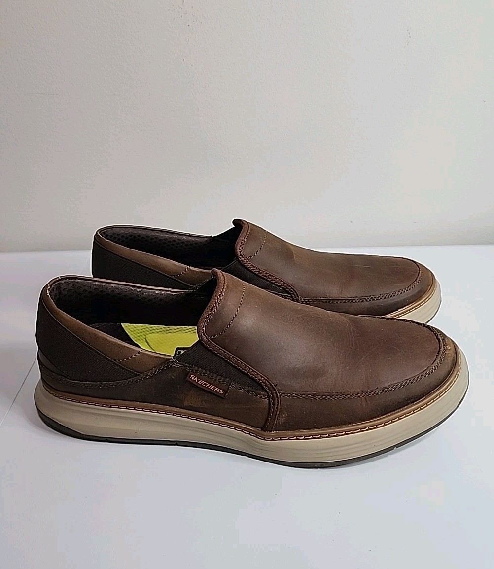 Sketchers  Shoes Men's Size 13 Loafer Leather Brown