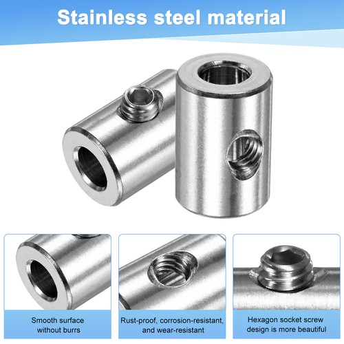 6-Pack Wire Rope Cable Clamp, 7mm Hole Stainless Steel Single Holes Lock Clip - Foto 2 di 7