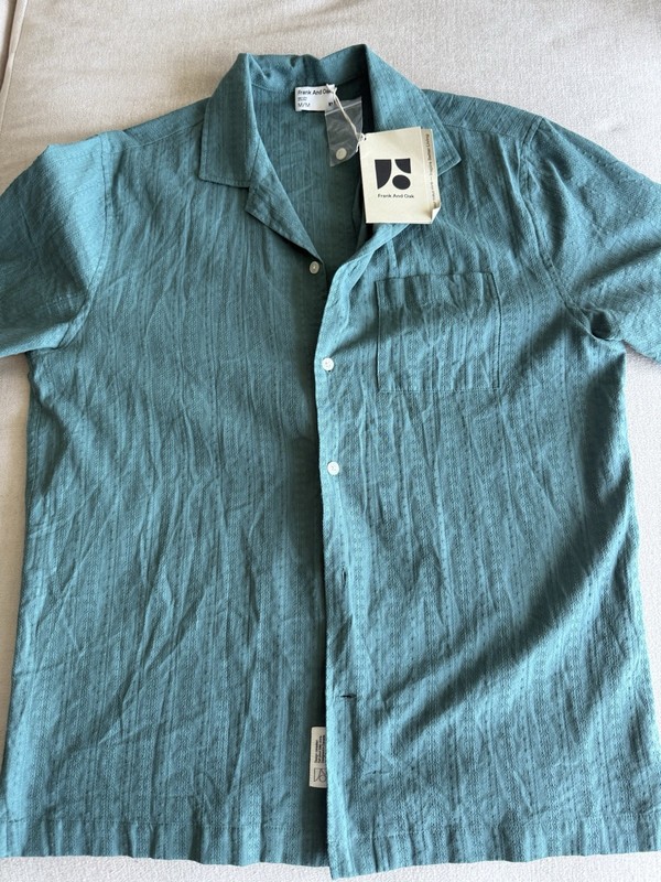Frank & Oak Men’s Short-Sleeve Camp Shirt Size Medium, NWT