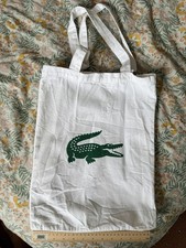 Lacoste Borsa Shopping da Spiaggia in Cotone Bianco