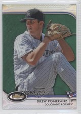 2012 Topps Finest Green Refractor 72/199 Drew Pomeranz #12 0g4