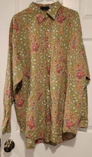 Daniel Cremieux XL Classic Fit  Flower Print Long Sleeve Button Down Shirt