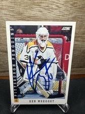 1993-94 Score Ken Wregget Pittsburgh Penguins #329 In-Person ON-CARD AUTO