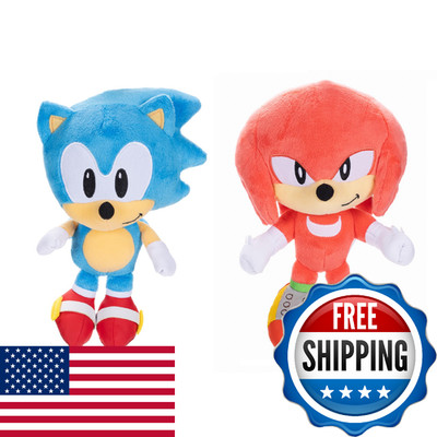 JAKKS Pacific Sonic The Hedgehog 9'' Plush 2-Pack, Sonic & Knuckles Collectible S