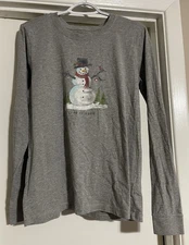 Women's Life Is Good Long Sleeve T Shirt Size Medium  Lot Of 2 Winter Christmas