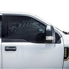 SUV Van Truck Front Window Sun Shade Screen for Camping - Zippered Ventilation