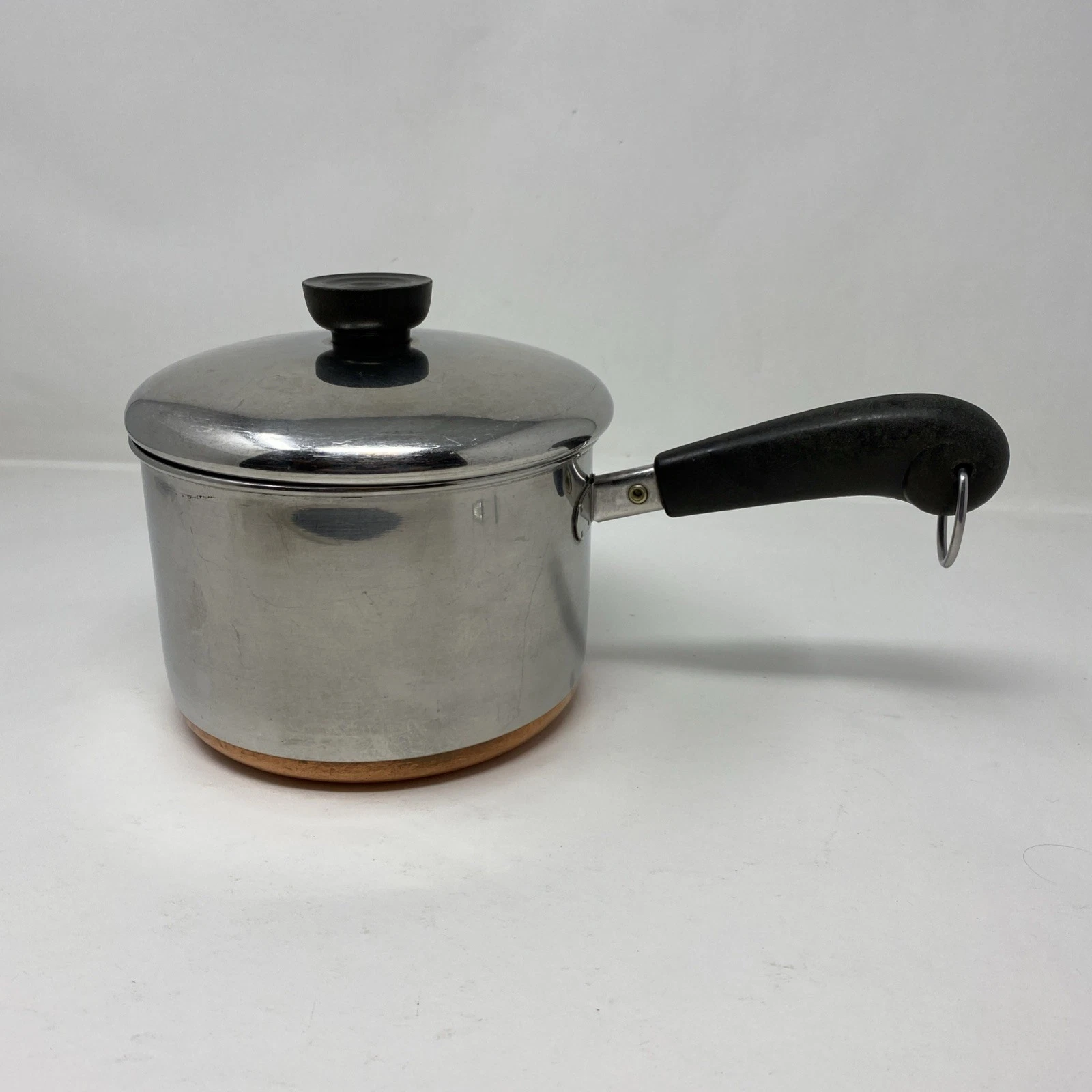 Vintage Revere Ware 2 Qt Sauce Pan Pot Stainless Steel Copper Bottom 1801 1978