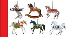 PAINTED PONIES - 2021 Ornaments - Set of 4 - 2 sold out Free Shipping SALE