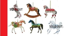 PAINTED PONIES - 2021 Ornaments - Set of 4 - (2 sold out) Free Shipping ~ SALE!