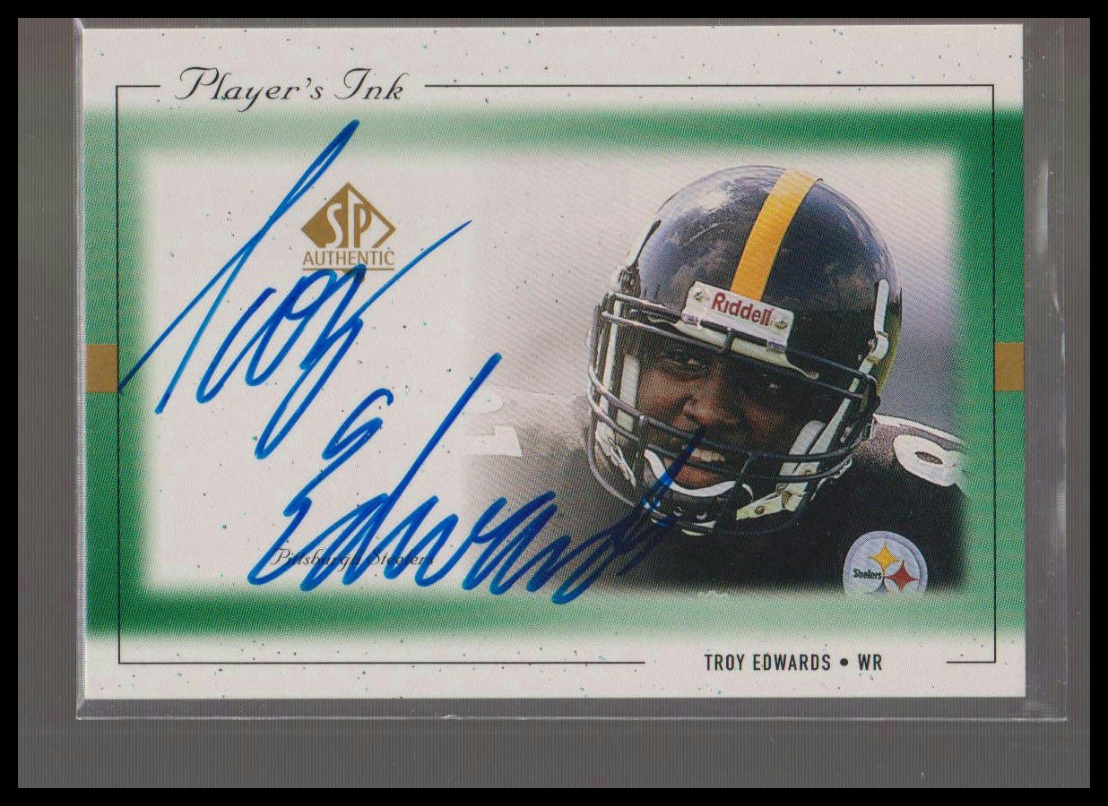 Troy Edwards SP Authentic Player's Ink #TEA Base