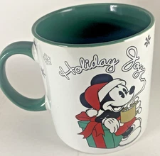 Christmas Mug Mickey Mouse Disney Holiday Joy 20 oz Coffee Hot Cocoa Red Green