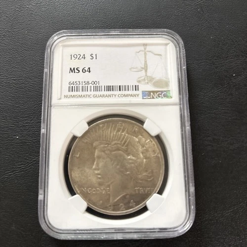 1924 Peace Dollar MS 64