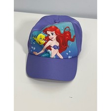 Disney Princess Ariel Kids Purple Baseball Hat Girls One Size Adjustable Back