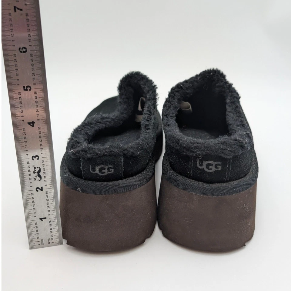 UGG New Heights Cozy Suede Clogs Slip On Slipper Women's Black Size US6 EU37 - Image 4 of 4