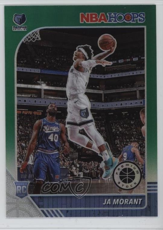 2019-20 Panini NBA Hoops Premium Stock Green Prizm Ja Morant #259 1ti6
