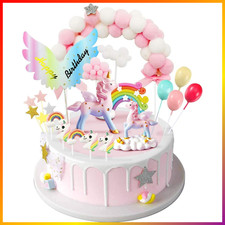 Tortendeko Einhorn Geburtstag Kuchen Topper Regenbogen Girlande