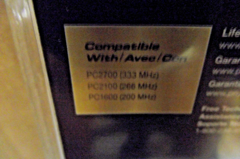PNY PC2700 1GB SO-DIMM 333MHz DDR MEMORY (MN1024SD1-333) 2 AVAILABLE BIN 6 - Image 2 of 4