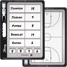 Murray Sporting Goods Premium Basketball Timeout 16.5 x 12.5, White & Grey 