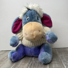 Disney Eeyore Plush Wearing Sweater, Winnie The Pooh Donkey Stuffed Animal Toy