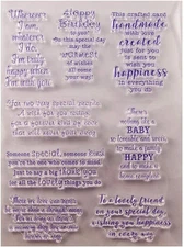 Sentiment Clear Stamps for Card Making and journaling, Birthday Friendship Ru...